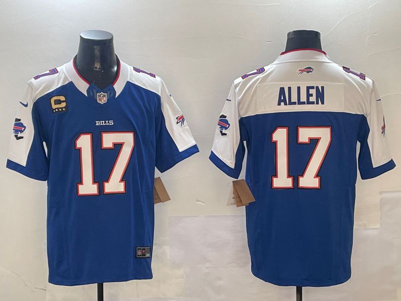 Men Buffalo Bills #17 Allen Blue Thanksgiving three generations 2024 Nike Limited NFL Jersey style 1->buffalo bills->NFL Jersey